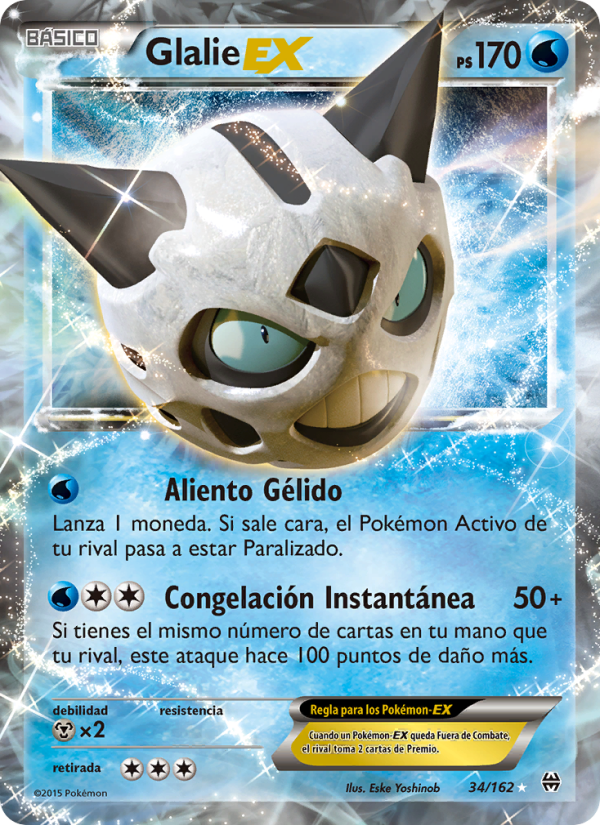 Glalie EX 34 — Turbo Impulso (Spanish Pokémon TCG card)