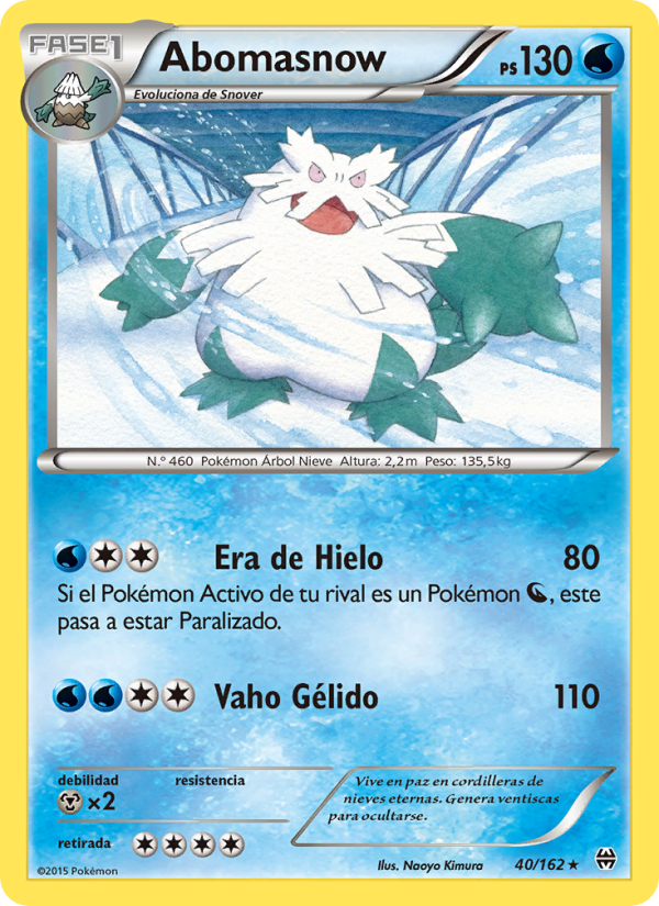 Abomasnow 40 — Turbo Impulso (Spanish Pokémon TCG card)