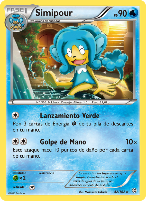 Simipour 42 — Turbo Impulso (Spanish Pokémon TCG card)