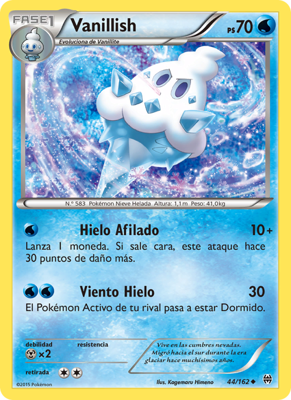 Vanillish 44 — Turbo Impulso (Spanish Pokémon TCG card)