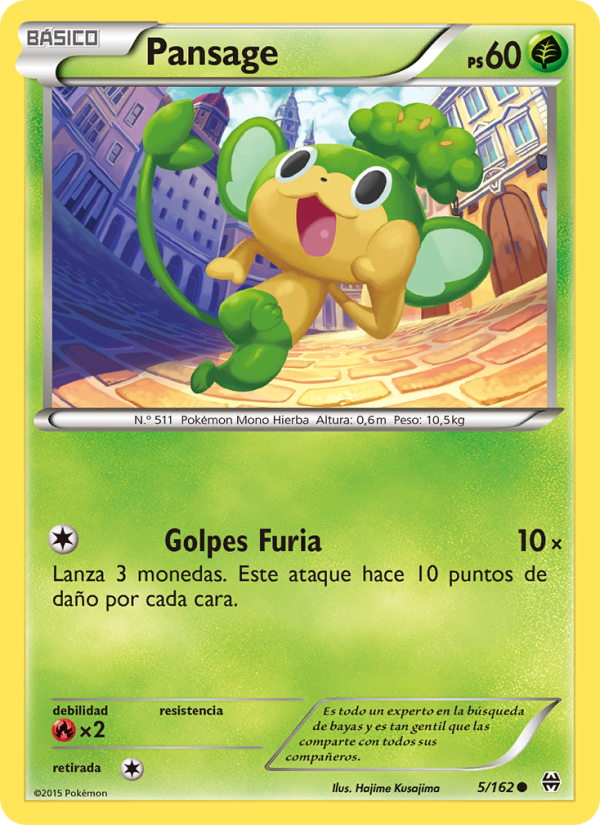 Pansage 5 — Turbo Impulso (Spanish Pokémon TCG card)
