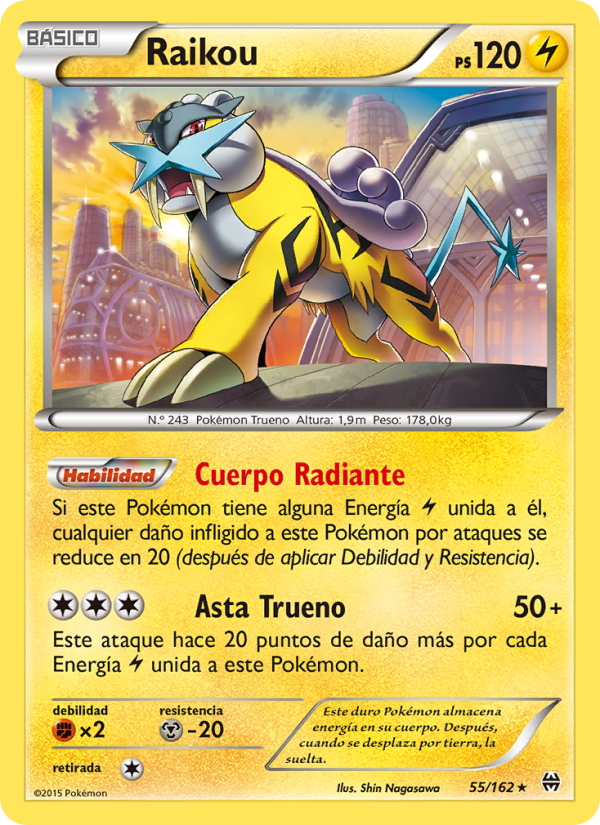 Raikou 55 — Turbo Impulso (Spanish Pokémon TCG card)
