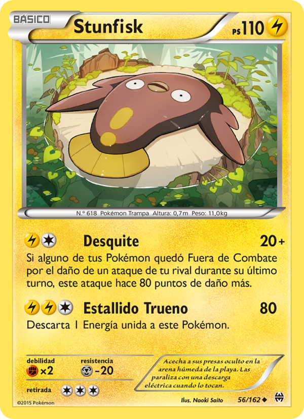 Stunfisk 56 — Turbo Impulso (Spanish Pokémon TCG card)