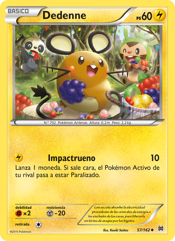 Dedenne 57 — Turbo Impulso (Spanish Pokémon TCG card)