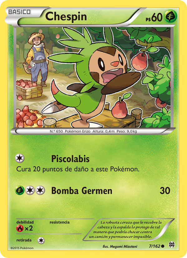 Chespin 7 — Turbo Impulso (Spanish Pokémon TCG card)