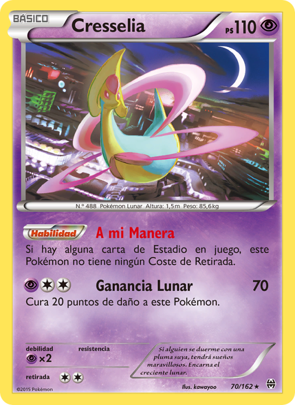 Cresselia 70 — Turbo Impulso (Spanish Pokémon TCG card)