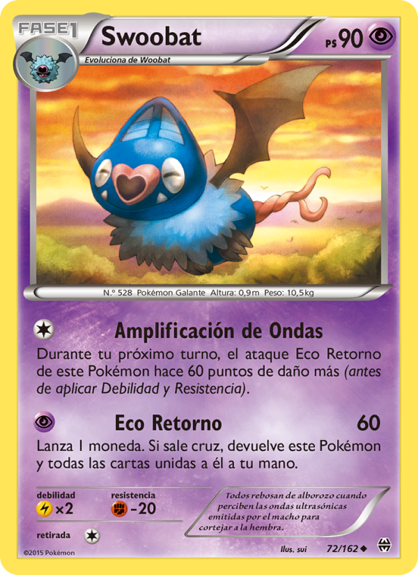 Swoobat 72 — Turbo Impulso (Spanish Pokémon TCG card)