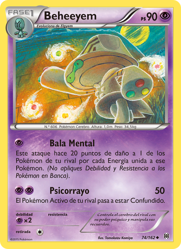 Beheeyem 74 — Turbo Impulso (Spanish Pokémon TCG card)