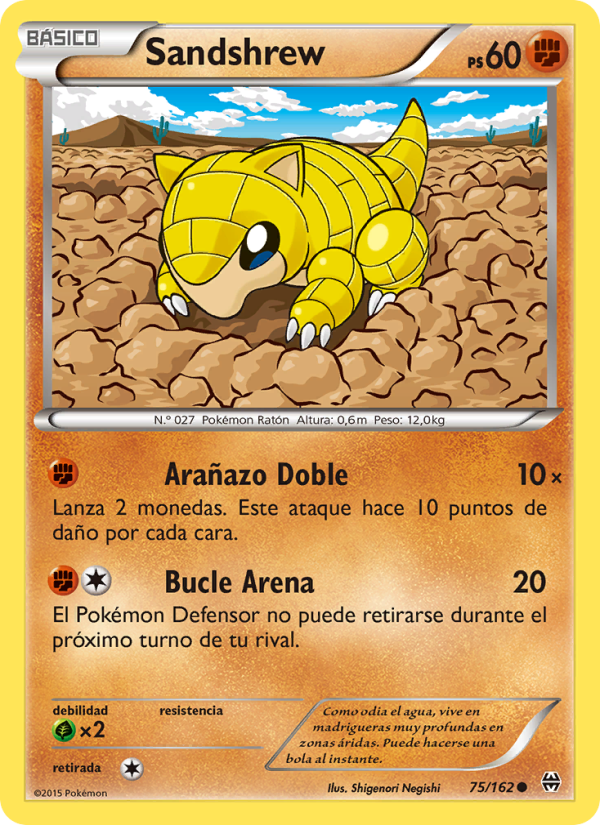 Sandshrew 75 — Turbo Impulso (Spanish Pokémon TCG card)