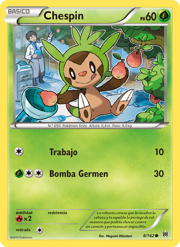 Chespin 8 — Turbo Impulso (Spanish Pokémon TCG card)