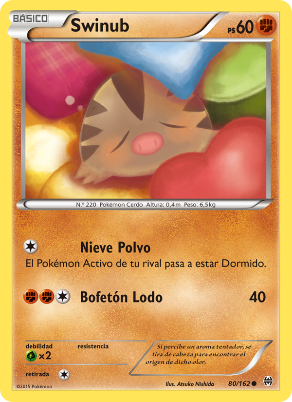 Swinub 80 — Turbo Impulso (Spanish Pokémon TCG card)