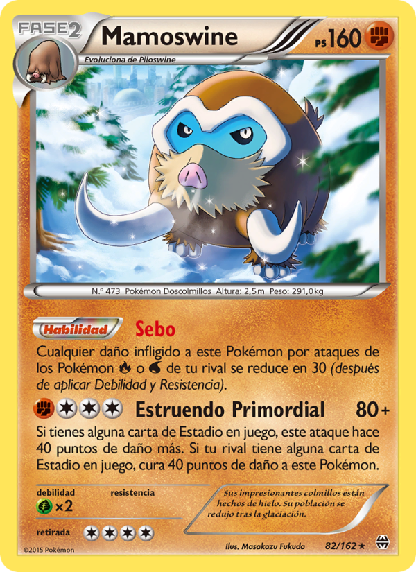 Mamoswine 82 — Turbo Impulso (Spanish Pokémon TCG card)