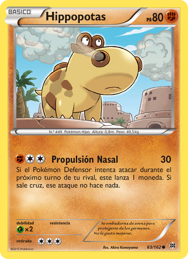 Hippopotas 83 — Turbo Impulso (Spanish Pokémon TCG card)