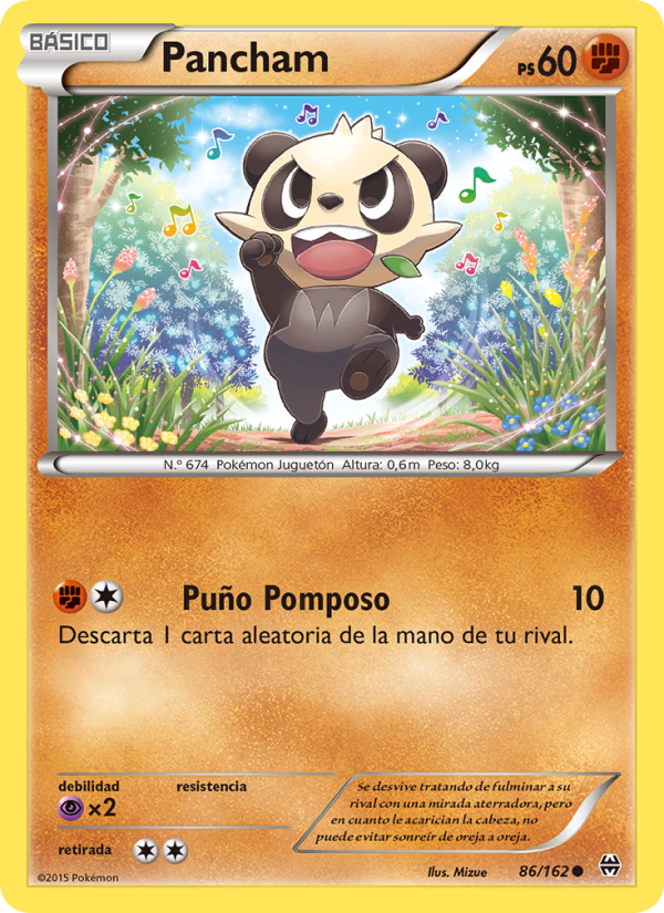 Pancham 86 — Turbo Impulso (Spanish Pokémon TCG card)