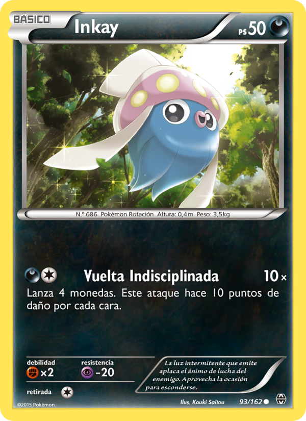 Inkay 93 — Turbo Impulso (Spanish Pokémon TCG card)