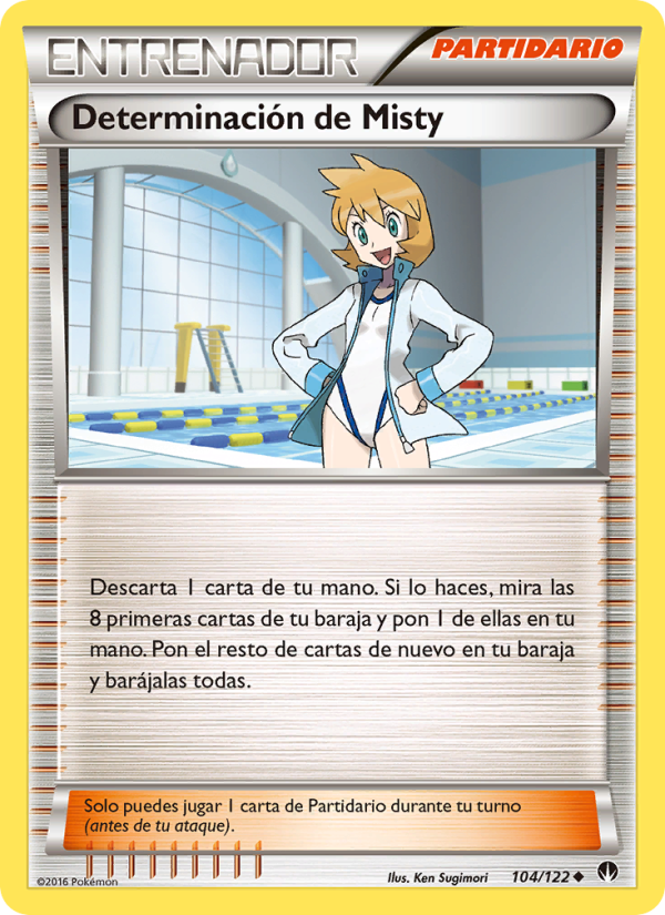 Determinación de Misty 104 — TURBOLímite (Spanish Pokémon TCG card)