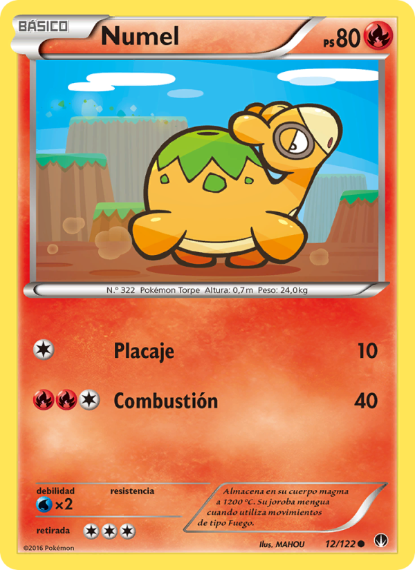 Numel 12 — TURBOLímite (Spanish Pokémon TCG card)
