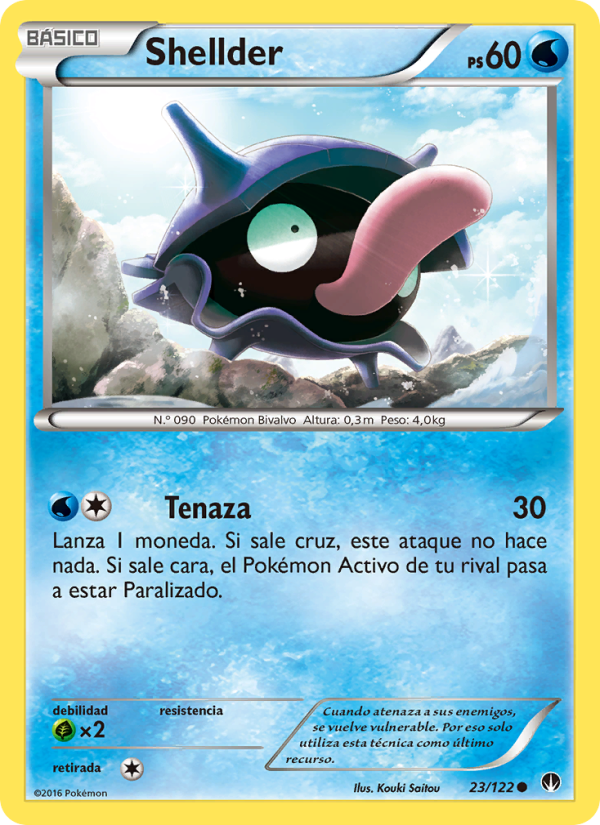 Shellder 23 — TURBOLímite (Spanish Pokémon TCG card)