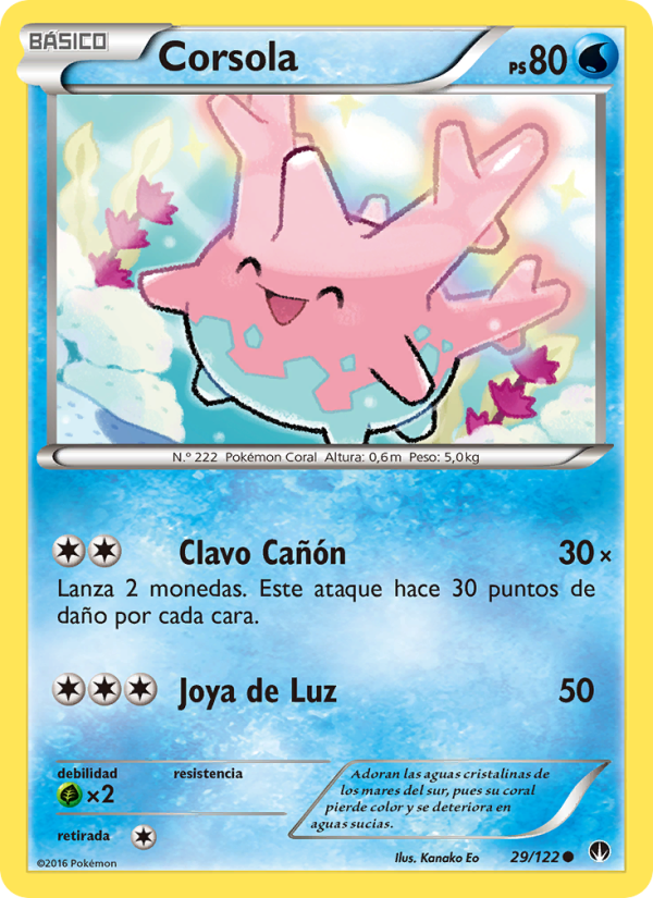Corsola 29 — TURBOLímite (Spanish Pokémon TCG card)