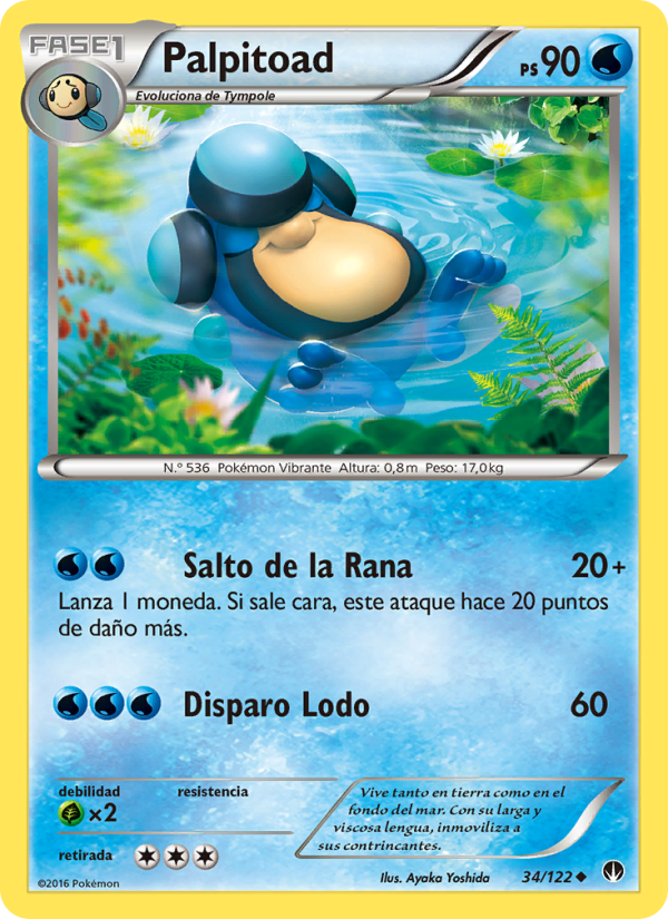 Palpitoad 34 — TURBOLímite (Spanish Pokémon TCG card)