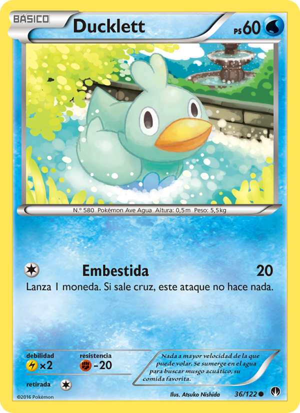 Ducklett 36 — TURBOLímite (Spanish Pokémon TCG card)