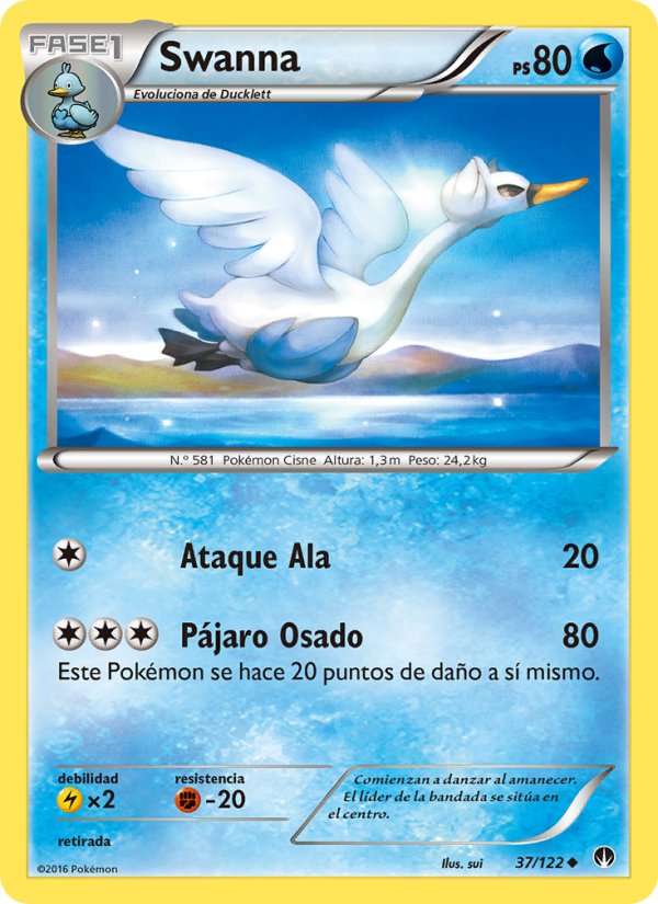 Swanna 37 — TURBOLímite (Spanish Pokémon TCG card)