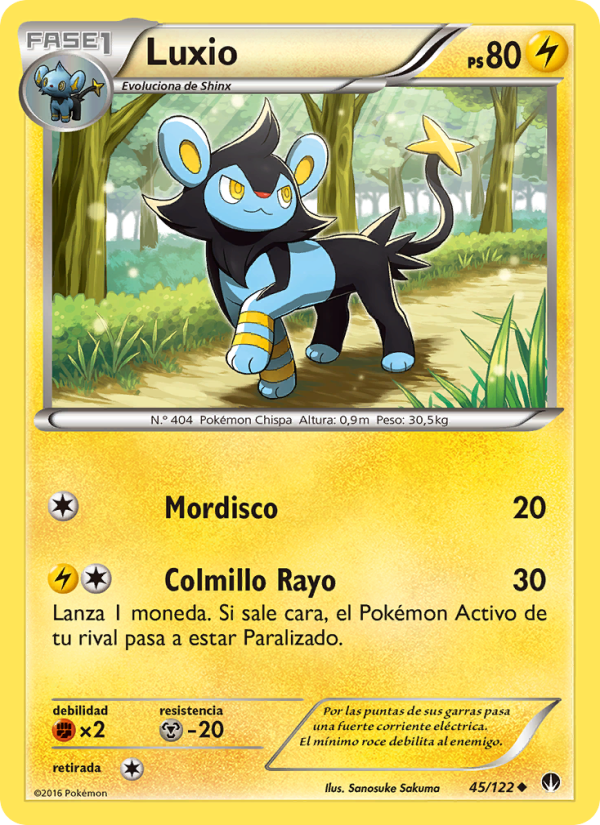 Luxio 45 — TURBOLímite (Spanish Pokémon TCG card)