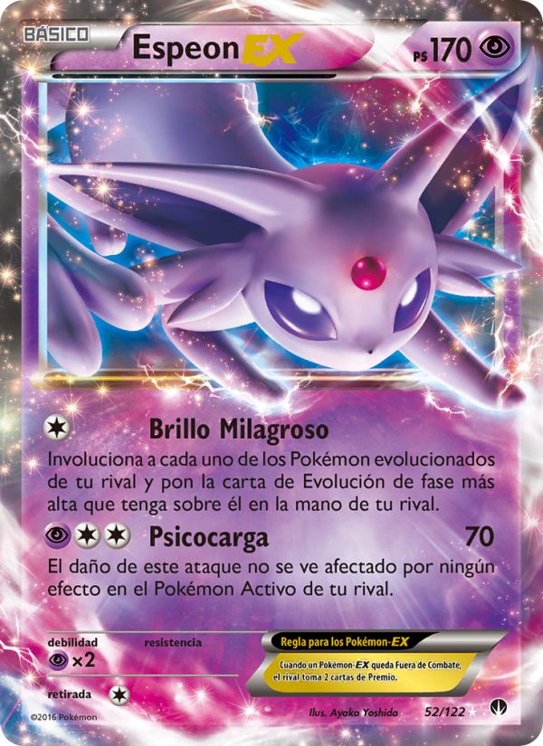 Espeon EX 52 — TURBOLímite (Spanish Pokémon TCG card)