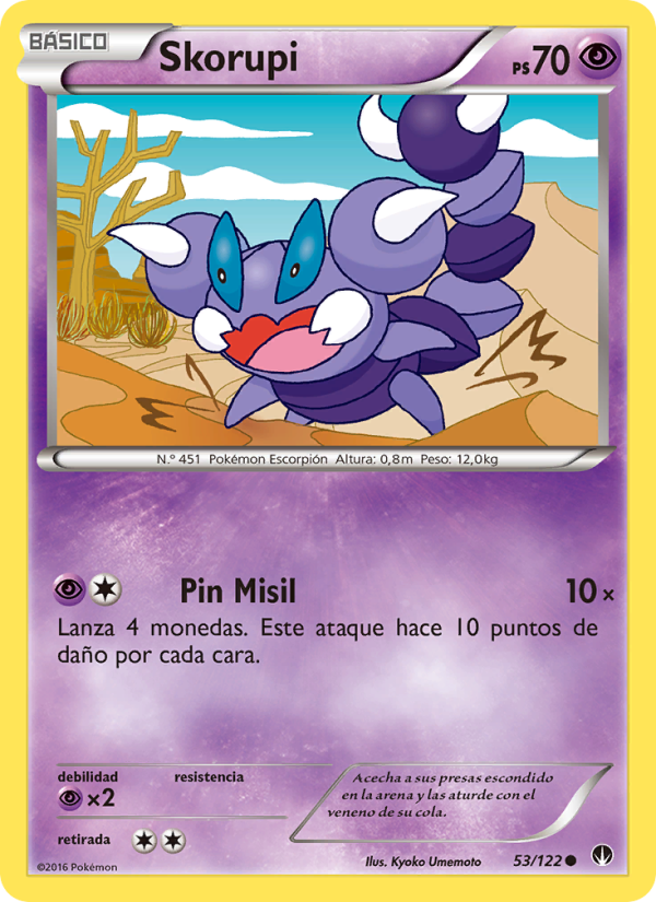 Skorupi 53 — TURBOLímite (Spanish Pokémon TCG card)
