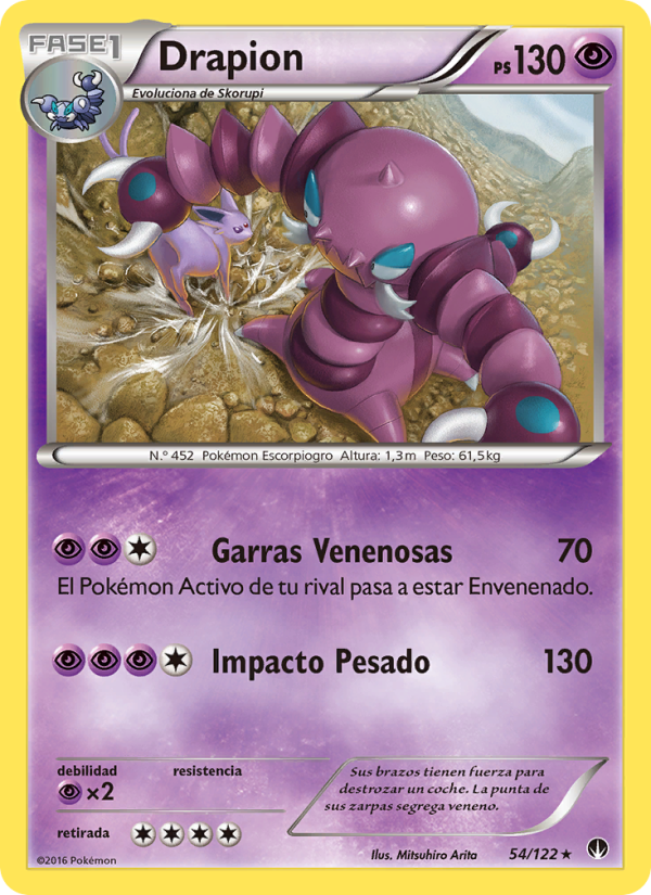 Drapion 54 — TURBOLímite (Spanish Pokémon TCG card)