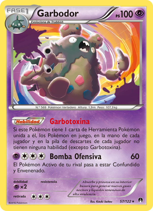 Garbodor 57 — TURBOLímite (Spanish Pokémon TCG card)