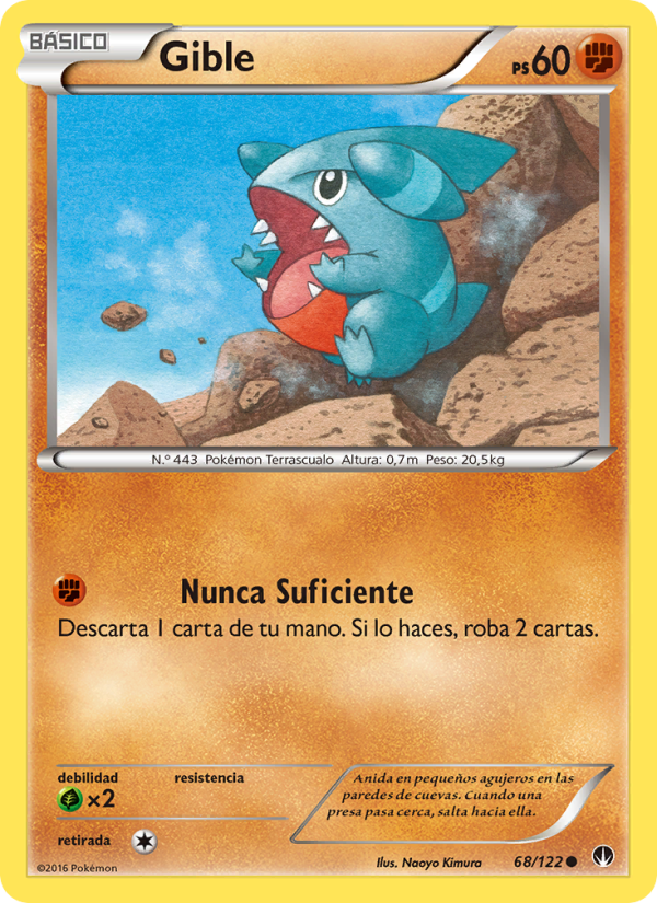 Gible 68 — TURBOLímite (Spanish Pokémon TCG card)