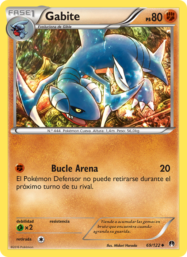 Gabite 69 — TURBOLímite (Spanish Pokémon TCG card)