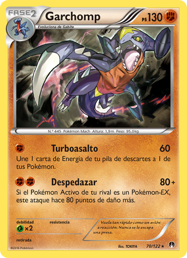 Garchomp 70 — TURBOLímite (Spanish Pokémon TCG card)
