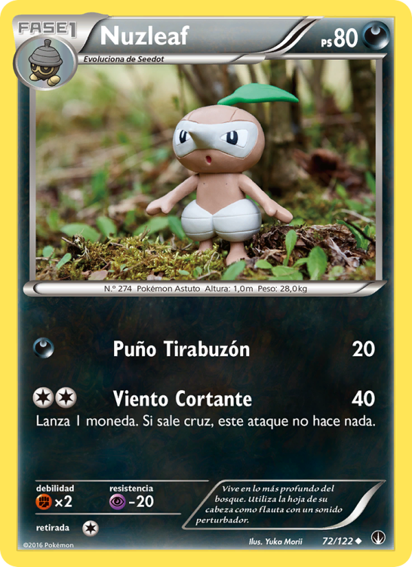 Nuzleaf 72 — TURBOLímite (Spanish Pokémon TCG card)