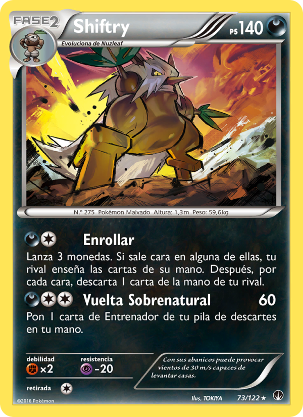 Shiftry 73 — TURBOLímite (Spanish Pokémon TCG card)