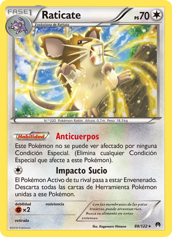 Raticate 88 — TURBOLímite (Spanish Pokémon TCG card)