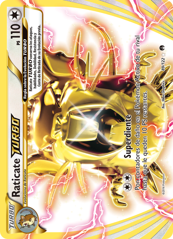 Raticate TURBO 89 — TURBOLímite (Spanish Pokémon TCG card)
