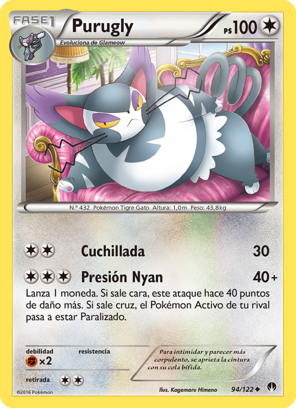 Purugly 94 — TURBOLímite (Spanish Pokémon TCG card)