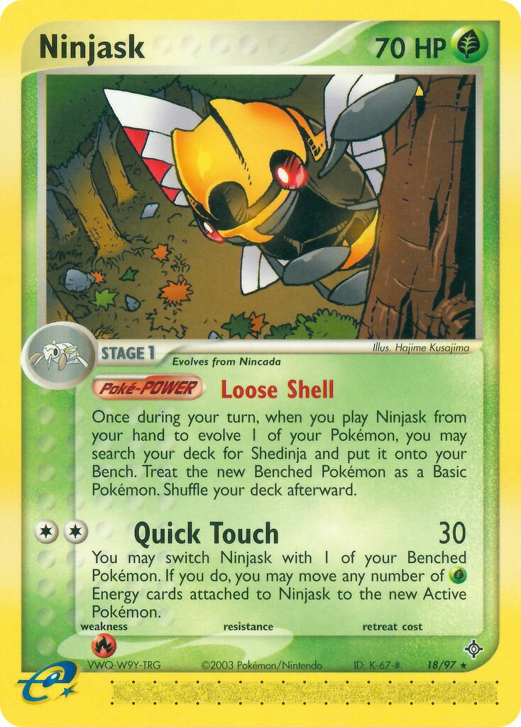 Ninjask 018 — EX Drago (Italian Pokémon TCG card)