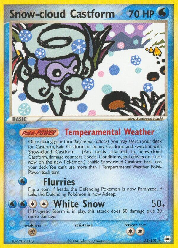 Snow-cloud Castform 025 — EX Leggende Nascoste (Italian Pokémon TCG card)