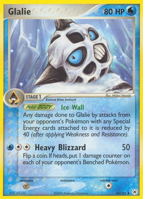 Glalie 034 — EX Leggende Nascoste (Italian Pokémon TCG card)
