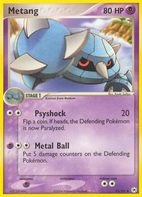 Metang 043 — EX Leggende Nascoste (Italian Pokémon TCG card)