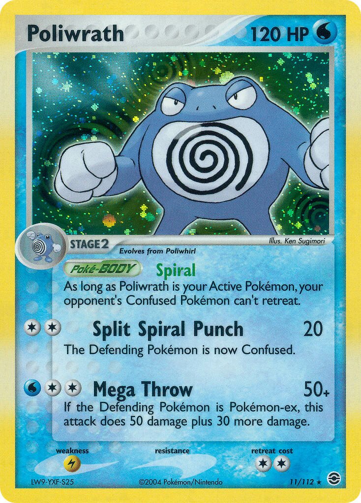 Poliwrath 011 — EX RossoFuoco e VerdeFoglia (Italian Pokémon TCG card)