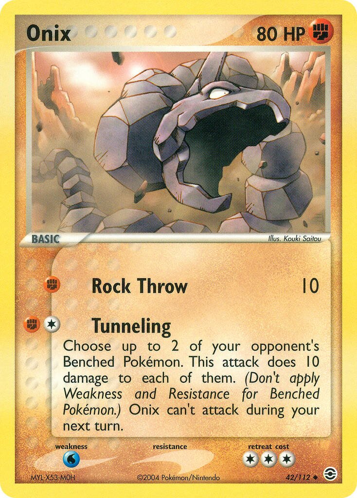 Onix 042 — EX RossoFuoco e VerdeFoglia (Italian Pokémon TCG card)