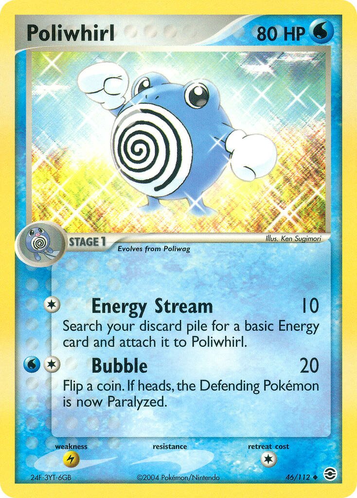 Poliwhirl 046 — EX RossoFuoco e VerdeFoglia (Italian Pokémon TCG card)