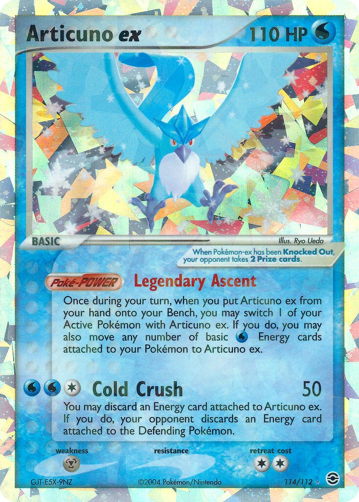 Articuno ex 114 — EX RossoFuoco e VerdeFoglia (Italian Pokémon TCG card)
