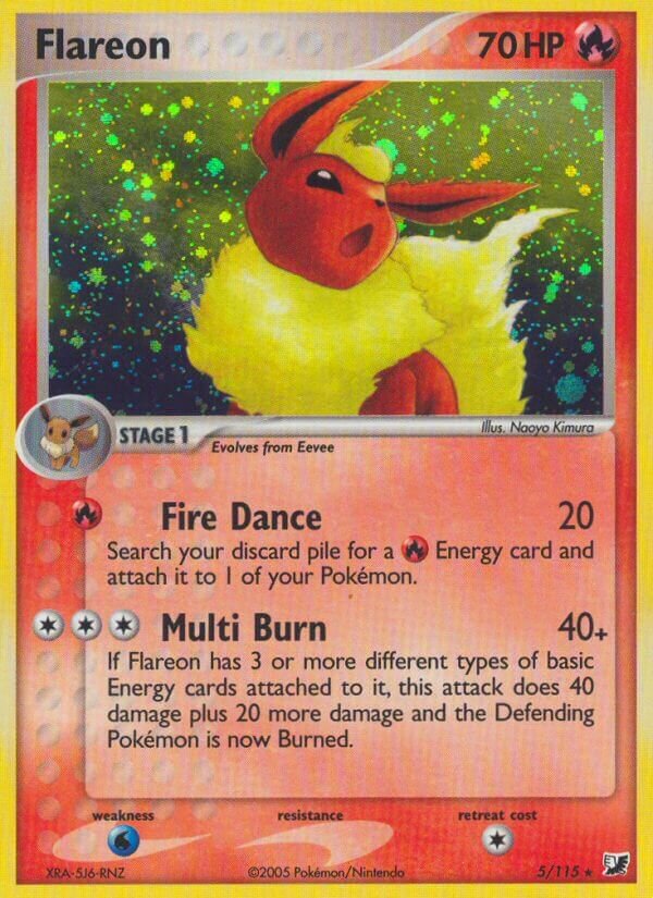 Flareon 005/117 — EX Forze Segrete (Italian Pokémon TCG card)
