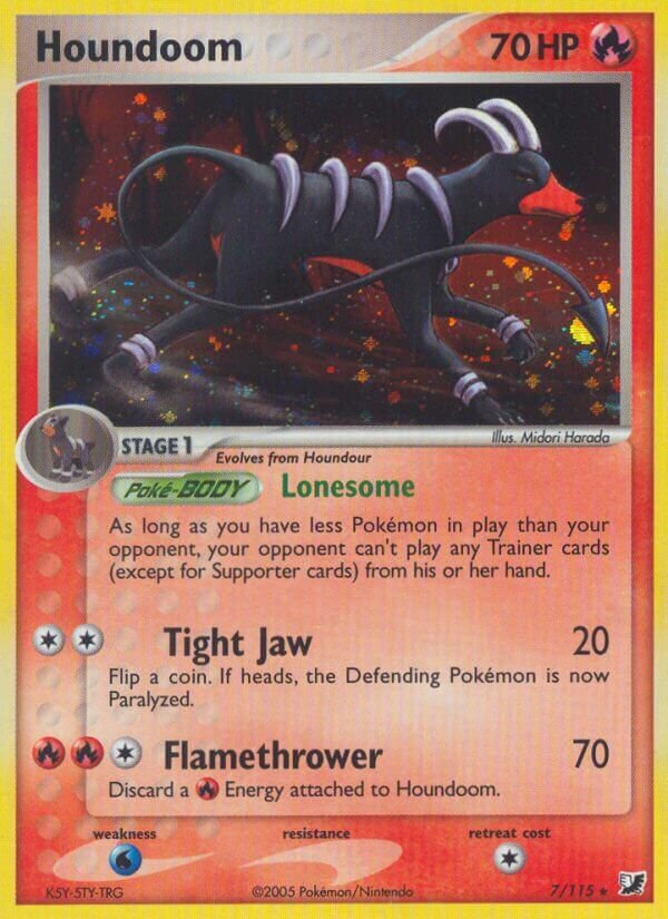 Houndoom 007/117 — EX Forze Segrete (Italian Pokémon TCG card)