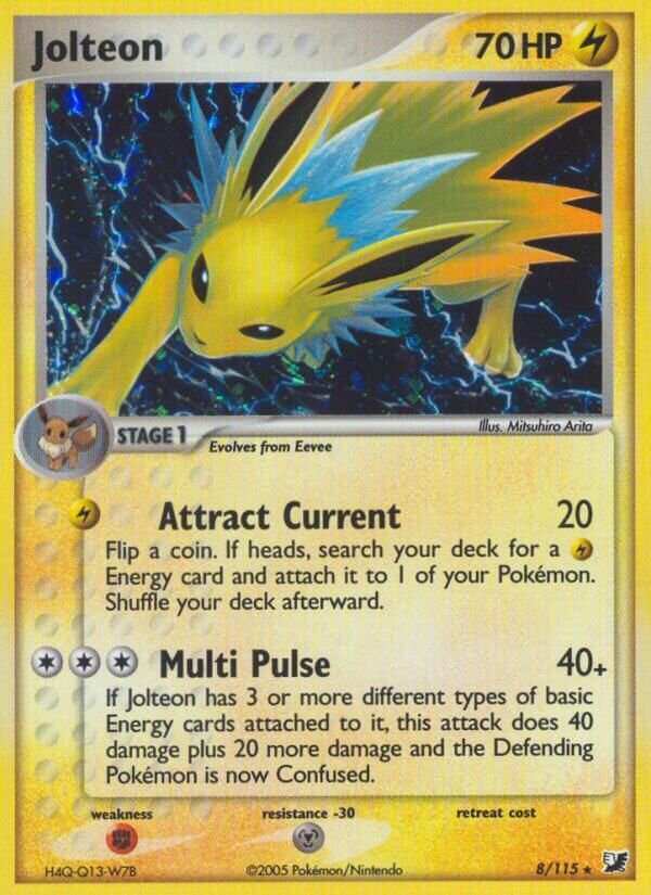 Jolteon 008/117 — EX Forze Segrete (Italian Pokémon TCG card)